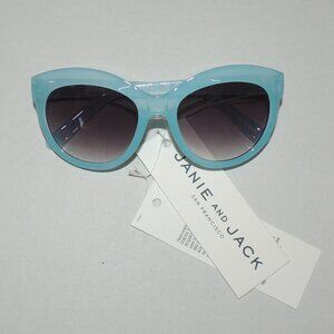 NWT Janie and Jack Toddler Girls Round Sunglasses | Blue Retro (2-4 Years)